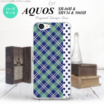 【SH04H】【スマホケース/スマホカバー】【アクオス ゼータ】SH04H スマホケース AQUOS ZETA SH04H カバー アクオス ゼータ タータン・ドット 青 nk-sh04h-1534【メール便送料無料】
