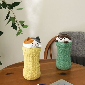 スティック型超音波加湿器 USB潤いポット すっぽりニット