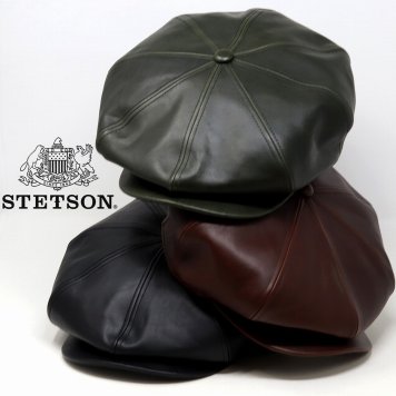 STETSON キャスケット レザー 本革 メンズ オイルドレザー 牛革 帽子 紳士 ステットソン 高級品 レザーキャスケット 全3色 stetson 帽子通販 父の日 ギフト 誕生日 プレゼント