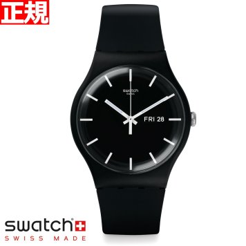 swatch スウォッチ 腕時計 メンズ レディース オリジナルズ ニュージェント モノ ブラック Originals New Gent MONO BLACK SUOB720