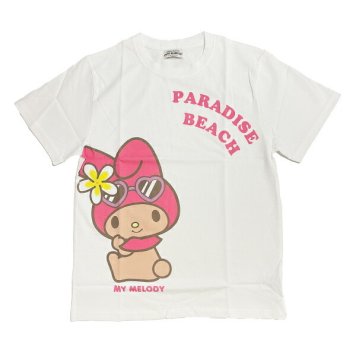 サンリオ 日焼け マイメロディ 半袖Tシャツ(M) アパレル Sanrio