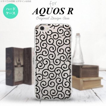 【SH03J】【スマホケース/スマホカバー】【アクオス R】SH03J スマホケース AQUOS R SH-03J カバー アクオス R 唐草 クリア×黒 nk-sh03j-1126【メール便送料無料】