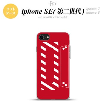 iPhoneSE 2 第二世代 iPhone8&iPhone7 共用 スマホケース 背面カバー ソフトケース カセットテープ 赤 おしゃれ かわいい かっこいい メンズ レディース nk-ise2-tp188