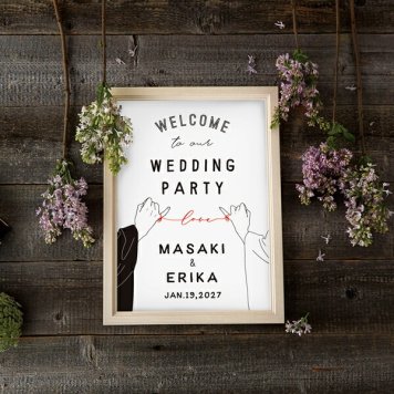 グラフィック ウェルカムボード（縁結び）結婚式 ギフト お祝い 披露宴 ウェディング ウェルカムスペース 