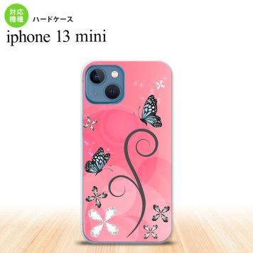 iPhone13mini iPhone13 mini ケース ハードケース バタフライ 蝶 D ピンク  nk-i13m-225