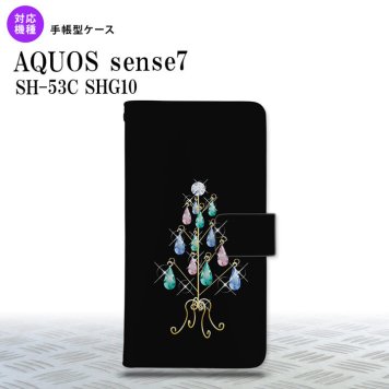 sense7 sense7 手帳型スマホケース カバー ツリーイヤリング 黒 2022年 11月発売 nk-004s-sens7-dr631