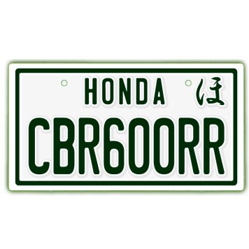 なんちゃって単車プレート【HONDA・CBR600RR】ナンバープレート　バイク　二輪　オートバイ　グッズ　アクセサリー　雑貨 インテリア アイテム プレゼント ギフト バイク好き 旧車 走り屋 ギア パーツ メンテナンス ファッション お洒落 オブジェ