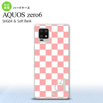SHG04 SHG04 ZERO6 AQUOS zero6 スマホケース ハードケース スクエア 白 ピンク +アルファベット メンズ レディース nk-zero6-765i