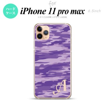 iPhone11ProMax iPhone11pro max スマホケース ハードケース タイガー 迷彩 紫 +アルファベット メンズ レディース nk-i11pm-1166i