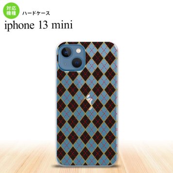iPhone13mini iPhone13 mini ケース ハードケース アーガイル クリア 黒  nk-i13m-1402