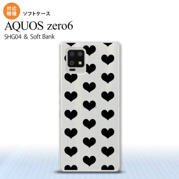SHG04 SHG04 ZERO6 AQUOS zero6 スマホケース ソフトケース ハート A 黒 メンズ レディース nk-zero6-tp015