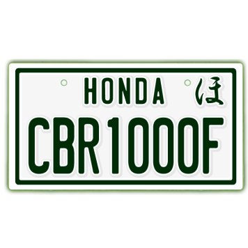 なんちゃって単車プレート【HONDA・CBR1000F】ナンバープレート　バイク　二輪　オートバイ　グッズ　アクセサリー　雑貨 インテリア アイテム プレゼント ギフト バイク好き 旧車 走り屋 ギア パーツ メンテナンス ファッション お洒落 オブジェ