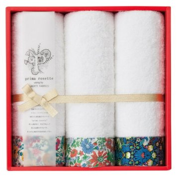 【送料無料・包装無料・のし無料】prima rosette using by LIBERTY FABRICS フェイスタオル3P YGN PR-2435-GN(A4)ギフト 敬老の日 入学祝い 卒業祝い 就職祝い 結婚祝い 誕生日 出産祝い 引越祝い 香典返し 新盆 初盆 御礼 お中元 内祝い 快気祝い ご挨拶 志 法事