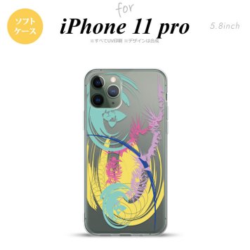 iPhone11Pro iPhone11 Pro スマホケース ソフトケース アート クリア 黄 メンズ レディース nk-i11p-tp1267
