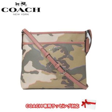 コーチ アウトレット COACH ショルダーバッグ F35440 ワイルド カモフラージュ クロスボディ PVC 迷彩柄 斜め掛け SVE7V(カーキマルチ)【 ミニ ファイルバッグ 】【RCP】【0815楽天カード分割】【s-mail03】