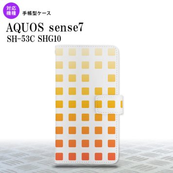 sense7 sense7 手帳型スマホケース カバー スクエア ドット オレンジ 2022年 11月発売 nk-004s-sens7-dr1361