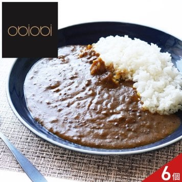 obiobi 監修 神戸牛 粗挽きカレー 6個入 ギフト カレー 惣菜 ビーフカレー 粗挽き牛肉