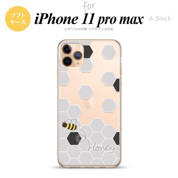 iPhone11ProMax iPhone11pro max スマホケース ソフトケース ハニー クリア 黒 メンズ レディース nk-i11pm-tp1690