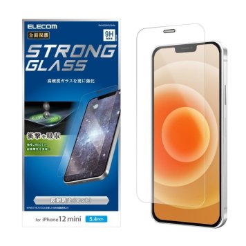 エレコム iPhone12 mini ガラスフィルム 硬度9H 0.33mm 反射防止 芯強化 貼りやすい 防塵 PM-A20AFLGHM