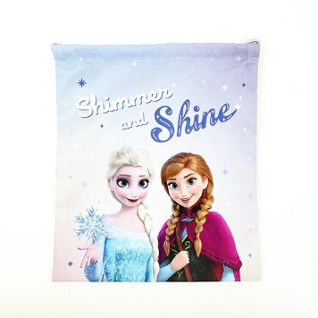 ディズニー プリンセス アナと雪の女王 巾着(中) ラベンダー ランチ スクール Disney