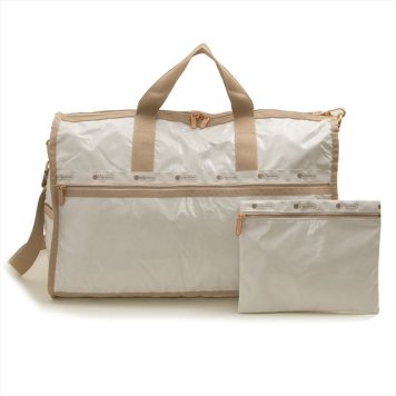 レスポートサック LeSportsac ボストンバッグ 斜めがけバッグ 7185 h030 LARGE WEEKENDER ラージウィークエンダー PATENT CAMO SAND ホワイト系