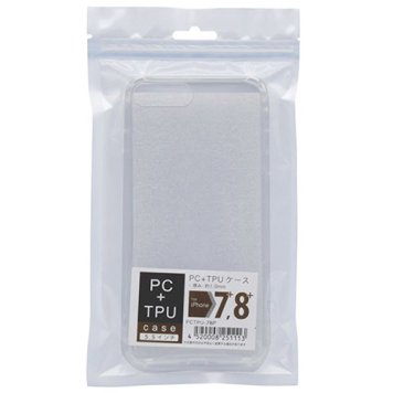 日本トラストテクノロジー iPhone7Plus用PC+TPUケース (クリア) PCTPU-78P