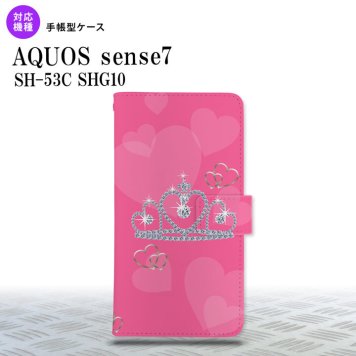 sense7 sense7 手帳型スマホケース カバー クラウン ピンク 2022年 11月発売 nk-004s-sens7-dr601