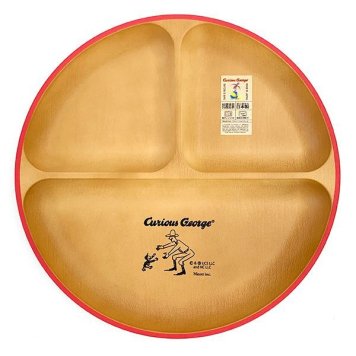おさるのジョージ CG-C 抗菌ランチプレート RD 食器 レッド 日本製