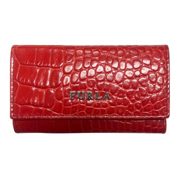 フルラ FURLA キーケース クロコ型押し レザー 6連キーケース 00679698 レディース NEC レッド