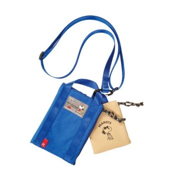 スヌーピー IP.Lanyard.PEANUTS-8K スマホショルダー バッグ ブルー  ルートート