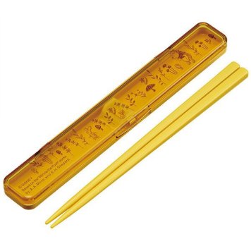 くまのプーさん/はちみつ 抗菌 音のならない箸・箸箱セット 箸18cm スケーター ※送料無料(ポスト投函)