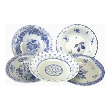 北欧スープ・カレー皿5P 090511(代引不可)【送料無料】