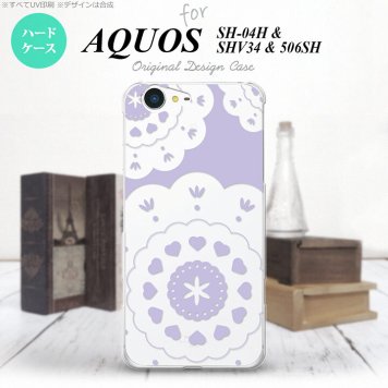【SH04H】【スマホケース/スマホカバー】【アクオス ゼータ】SH04H スマホケース AQUOS ZETA SH04H カバー アクオス ゼータ レース・クリア 紫 nk-sh04h-1486【メール便送料無料】