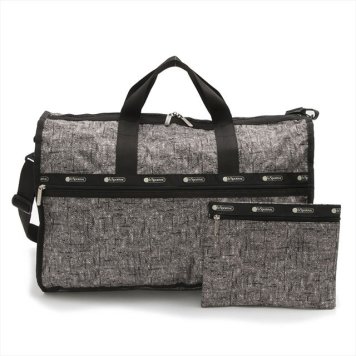 レスポートサック LeSportsac ボストンバッグ 斜めがけバッグ 7185 E019 LARGE WEEKENDER ラージウィークエンダー JAZZY TWEED グレー系ツイード風プリント
