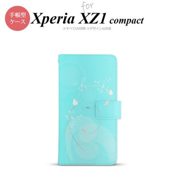 【手帳型 スマホ カバー ケース】【SO02K】【エクスペリア XZ1】手帳型 ケース SO-02K スマホ カバー Xperia XZ1 Compact エクスペリア バタフライ・蝶（A） 青 nk-004s-so02k-dr203【メール便送料無料】