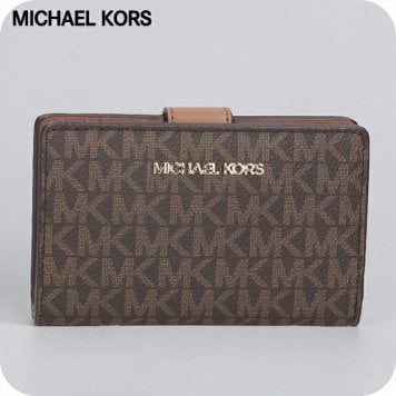 マイケルコース 二つ折り財布 二折財布 コンパクト レディース アウトレットブランド MICHAEL KORS ジェットセット トラベル 35F8GTVF2B-BR
