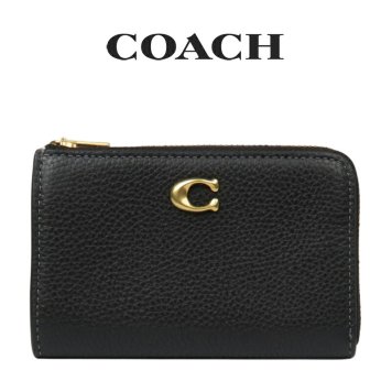 送料無料 コーチ COACH アウトレット 夏のボーナス レディース 小物 キーケース CR513 B4/BK(ブラス×ブラック) ブラック (プレゼント ブランド カードケース フラグメントケース レザー ジップ 小銭入れ)