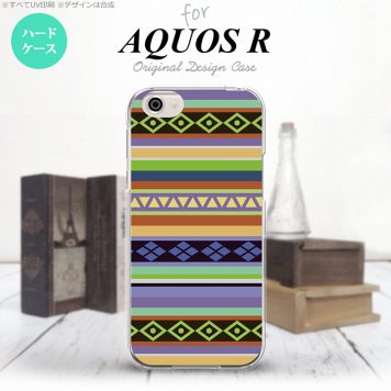 【SH03J】【スマホケース/スマホカバー】【アクオス R】SH03J スマホケース AQUOS R SH-03J カバー アクオス R エスニックボーダー 青 nk-sh03j-1562【メール便送料無料】
