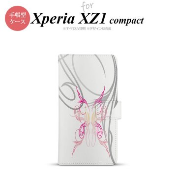 【手帳型 スマホ カバー ケース】【SO02K】【エクスペリア XZ1】手帳型 ケース SO-02K スマホ カバー Xperia XZ1 Compact エクスペリア ピンスト 白×ピンク nk-004s-so02k-dr1246【メール便送料無料】