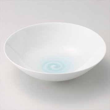波佐見焼 山口隆作 青白磁鳴門紋8寸鉢　 009-360M  内祝 内祝い お祝 御祝 記念品 出産内祝い プレゼント 快気祝い 粗供養 引出物