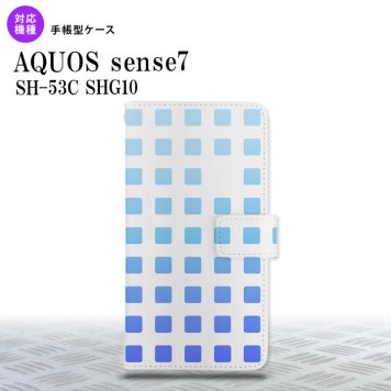 sense7 sense7 手帳型スマホケース カバー スクエア ドット 青 2022年 11月発売 nk-004s-sens7-dr1366