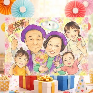 誕生日のプレゼントに、似顔絵で感謝を形にしませんか。 古希 似顔絵 ギフト 名入れ プレゼント 贈り物 手描き 誕生日 お祝い 敬老の日 記念日 長寿 大人数 祖父母 家族 ご両親 修正無料 下書き確認 名入れ そっくり サプライズ かわいい 一生もの 宝物 70歳 古希祝い 傘寿 感謝の品 キレイ お祝い返し ウェディングギフト 感激 おすすめ おしゃれ 喜ばれる バレンタインデー 卒寿祝い