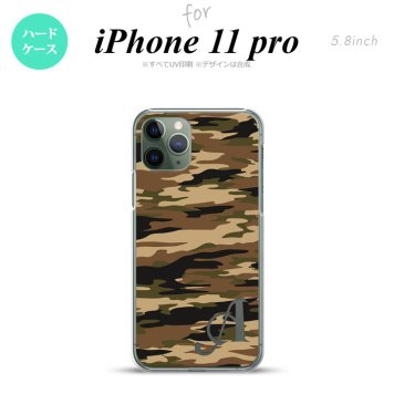 iPhone11Pro iPhone11 Pro スマホケース ハードケース タイガー 迷彩 A 茶 +アルファベット メンズ レディース nk-i11p-1170i