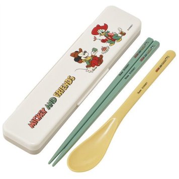 ミッキー＆フレンズ/クッキング 抗菌音のならないコンビセット 箸18cm スケーター ※送料無料(ポスト投函)