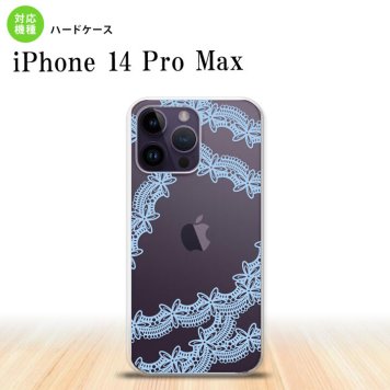 iPhone14 ProMax iPhone14 Pro Max スマホケース 背面ケース ハードケース レース 帯 B 水色 2022年 9月発売 nk-i14pm-1101