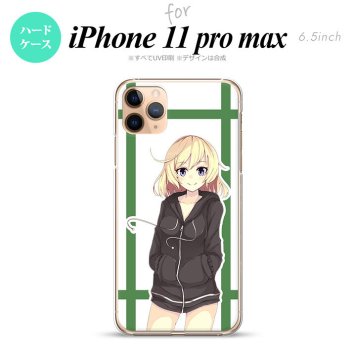 iPhone11ProMax iPhone11pro max スマホケース ハードケース 女の子 B 緑 メンズ レディース nk-i11pm-1332
