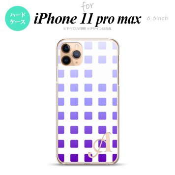 iPhone11ProMax iPhone11pro max スマホケース ハードケース スクエア ドット 紫 +アルファベット メンズ レディース nk-i11pm-1362i