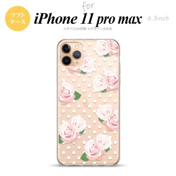 iPhone11ProMax iPhone11pro max スマホケース ソフトケース バラ ドット クリア メンズ レディース nk-i11pm-tp785