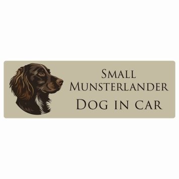 ドッグ カーステッカー イラスト付 Dog in Car スモールミュンスターレンダー Bタイプ セーフティサイン 犬種別 長方形 15x5cm シール リア あおり運転対策 Dog Sticker 屋外 屋内 防水 かわいい おしゃれ 安全対策 カーサイン