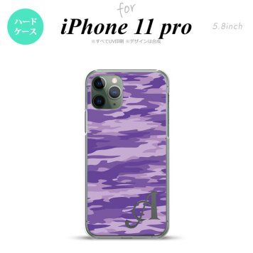 iPhone11Pro iPhone11 Pro スマホケース ハードケース タイガー 迷彩 紫 +アルファベット メンズ レディース nk-i11p-1166i